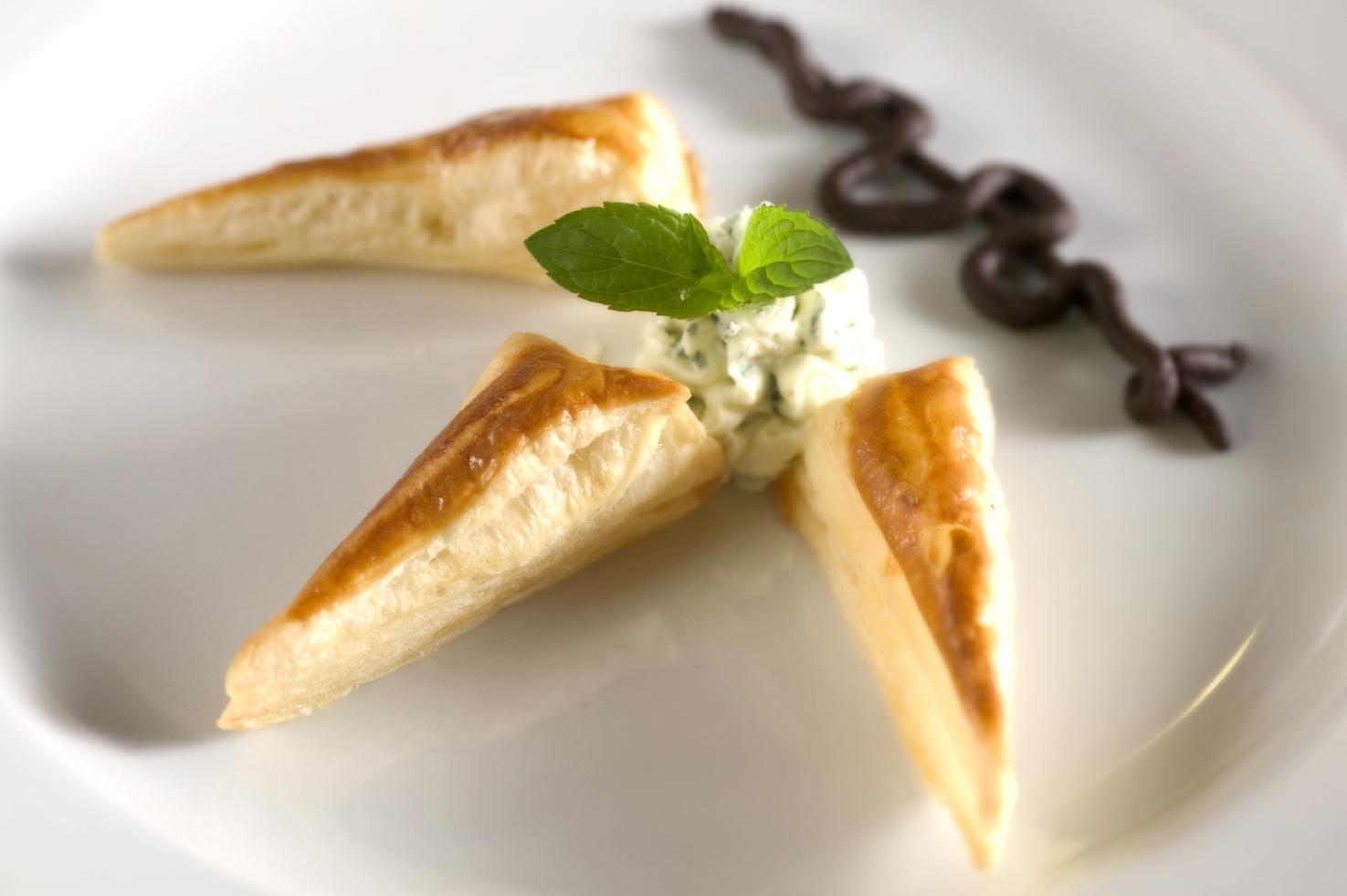 Millefeuille med mascarpone og mynte