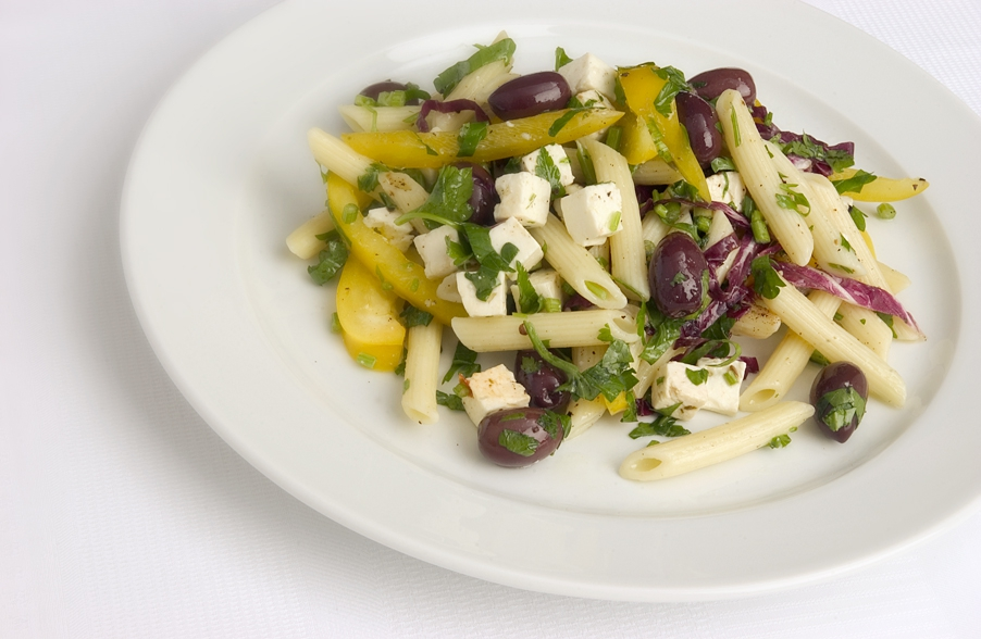 Pastasalat med peberfrugt