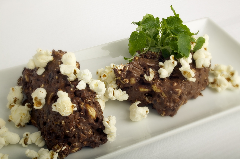 Popcorn chokolade bar