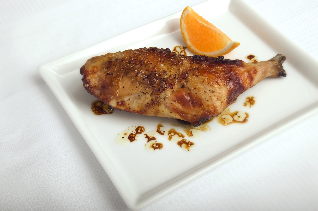 Appelsinglaseret kylling