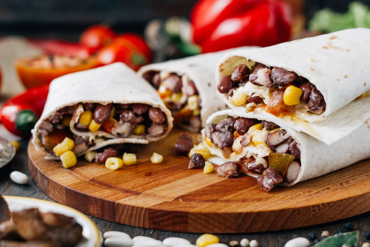 Enchilada med sorte bønner
