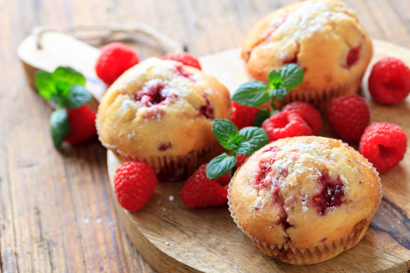 Hindbærmuffins