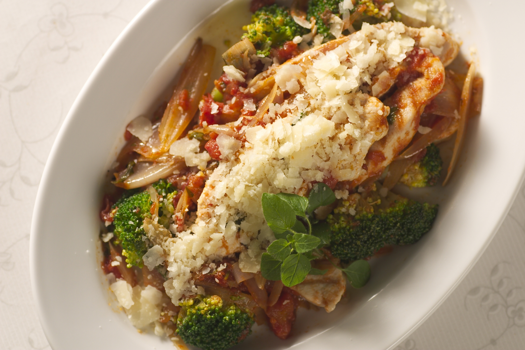 Kalkun i parmesan med tomatkompot