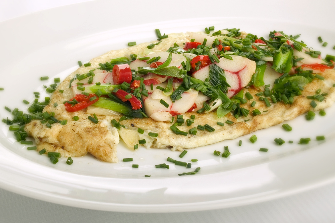 Krabbeomelet