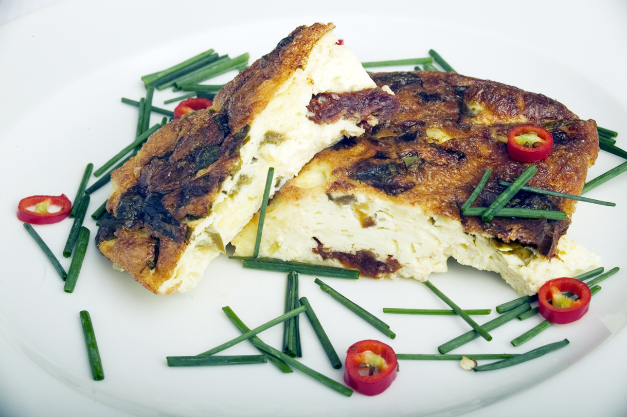 Jalapeno- og ostefrittata