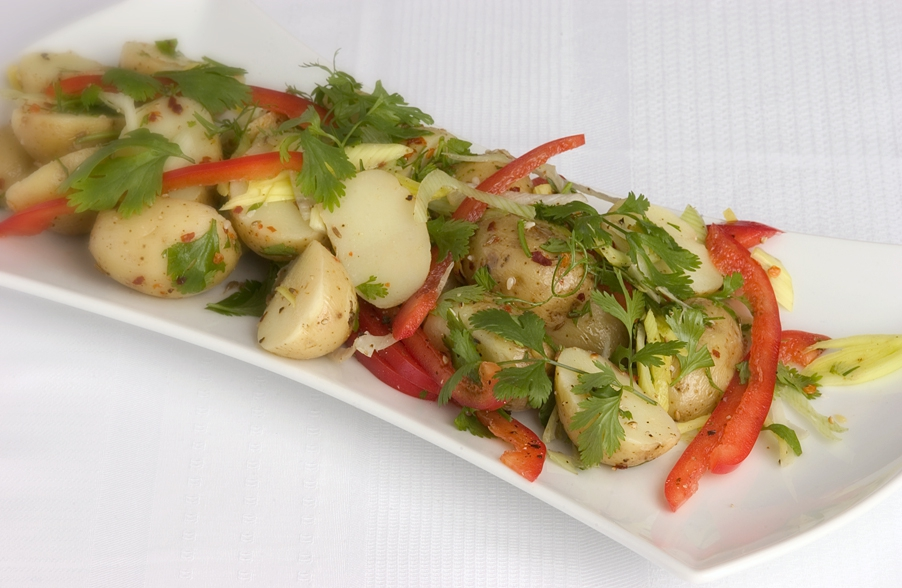 Kartoffelsalat med chili- og citrondressing