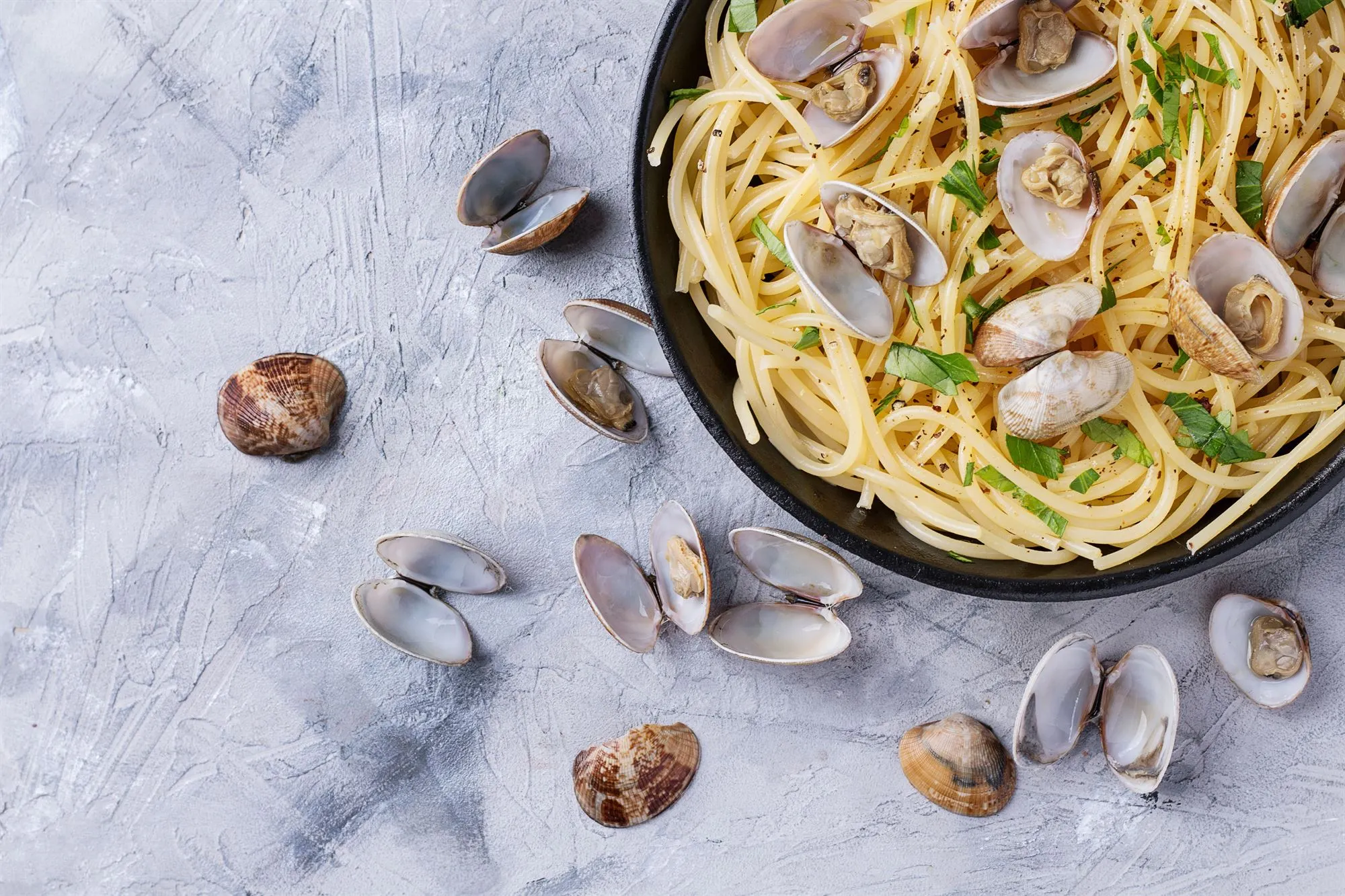 Pasta med venusmuslinger