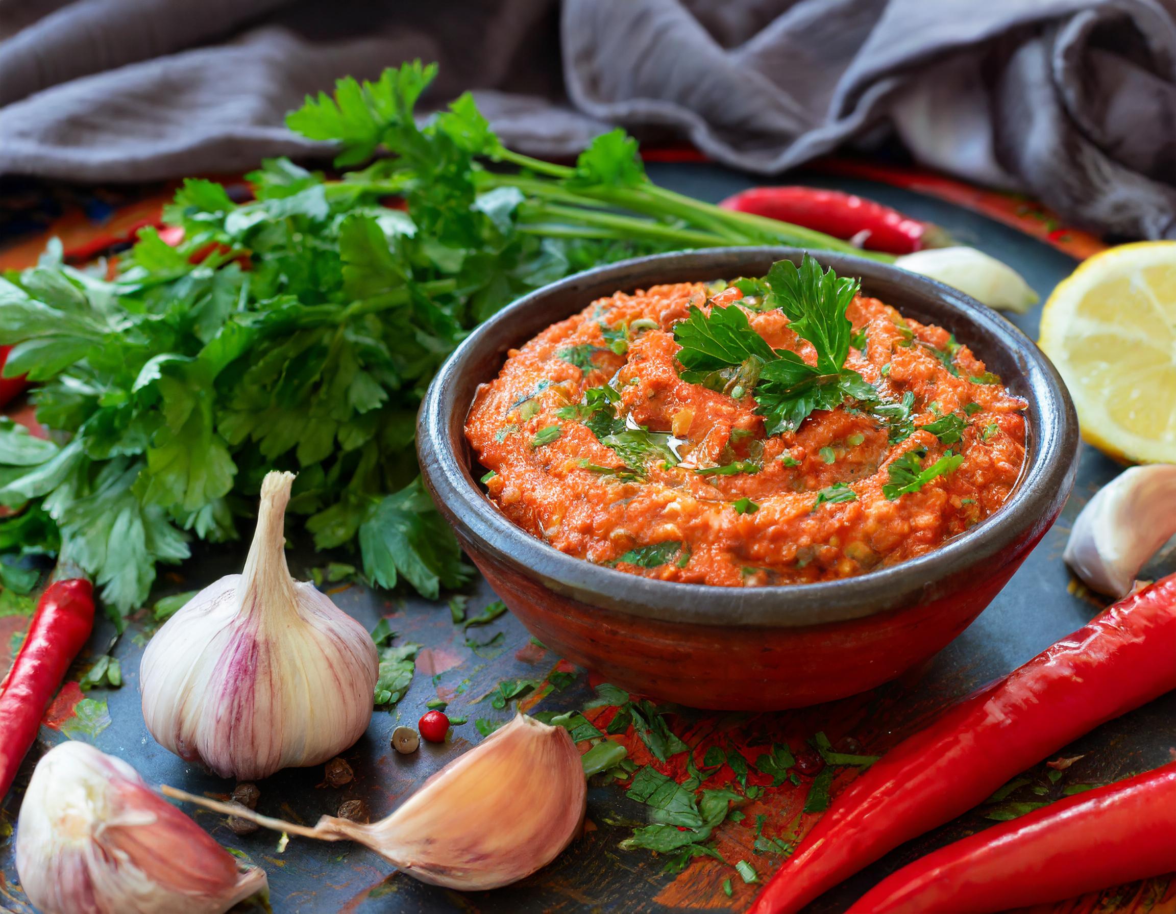 Tyrkisk dip med fetaost og chili