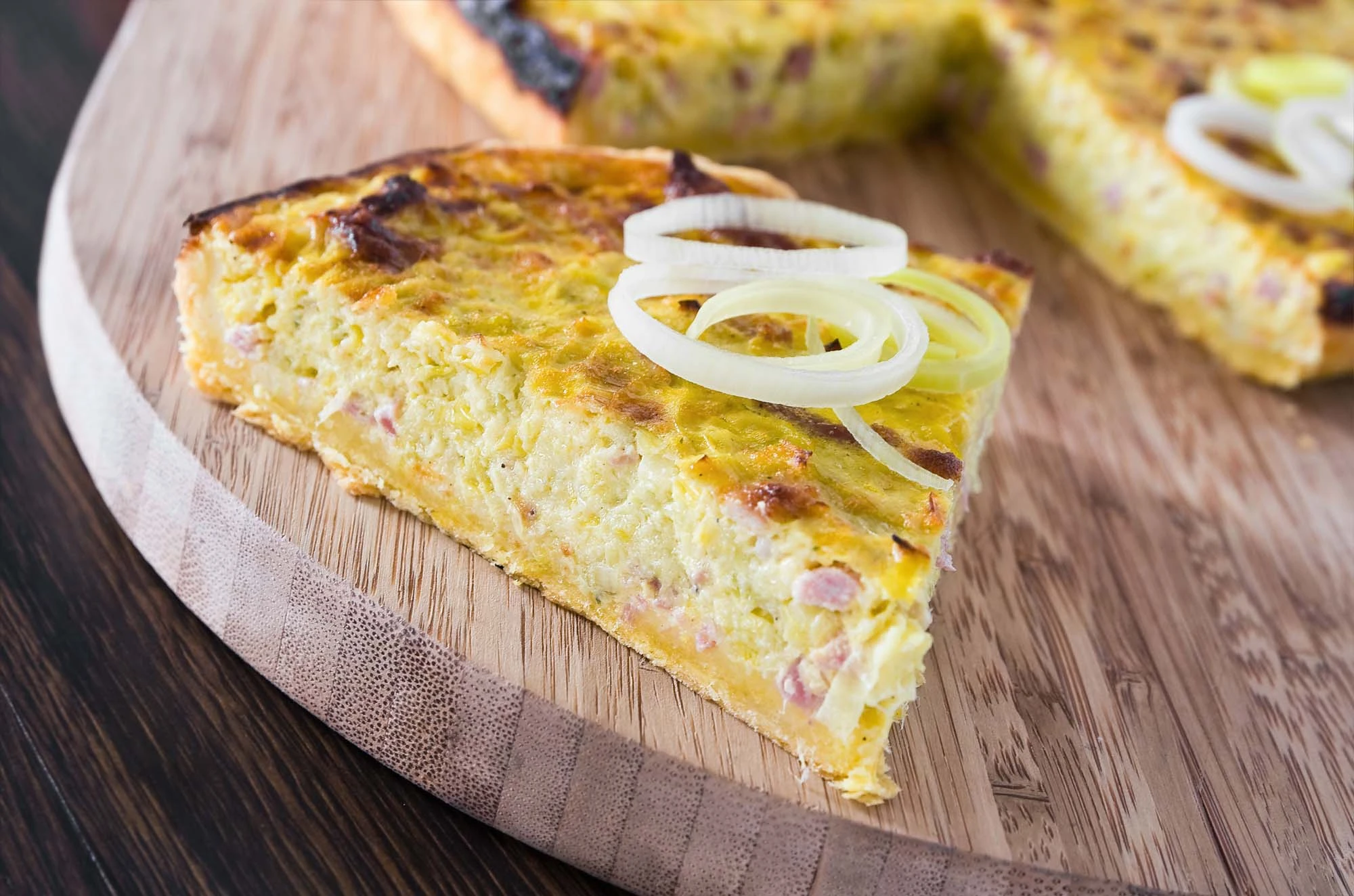 Tærte med skinke og porrer