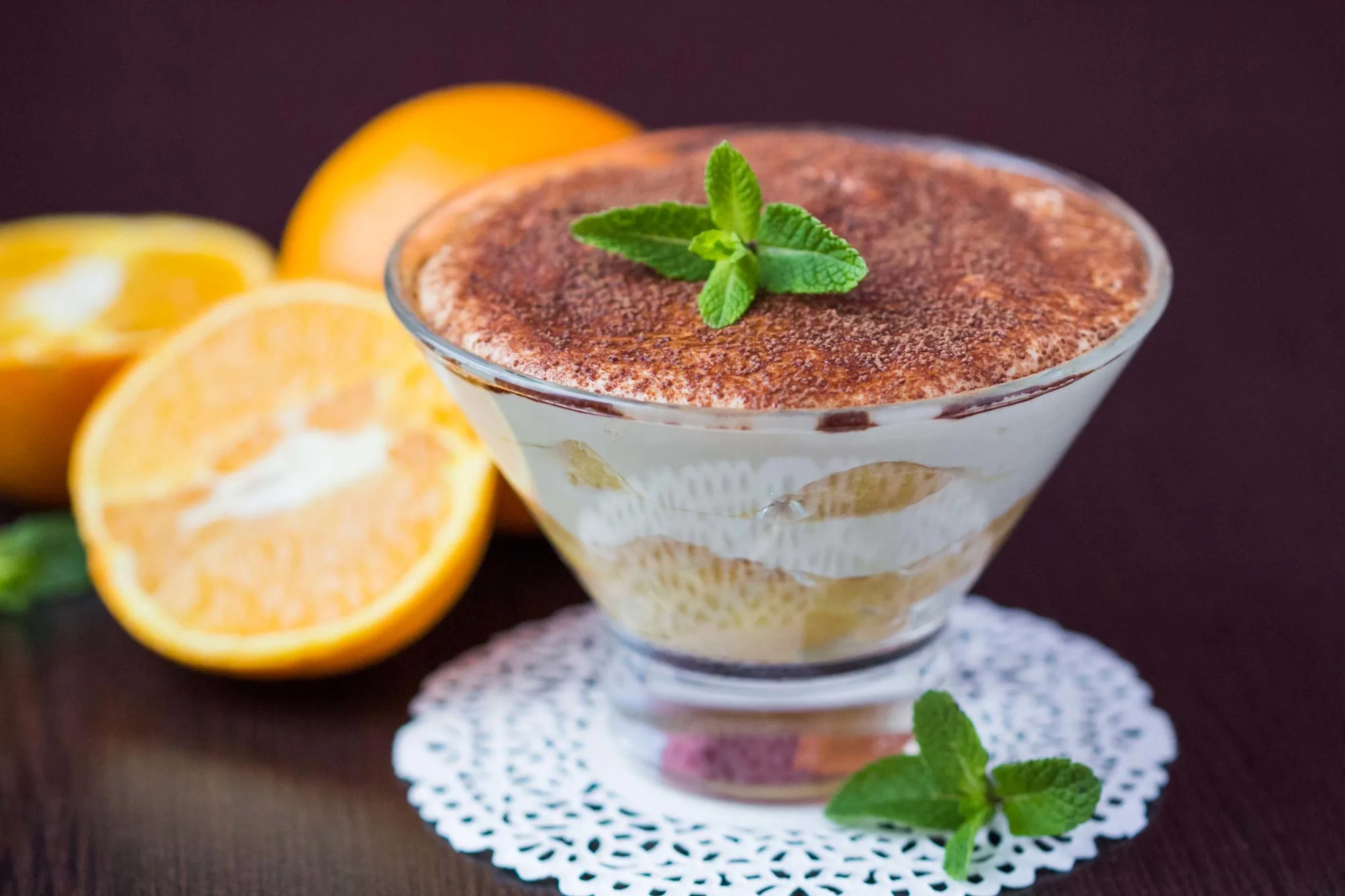 Chokolade og appelsintiramisu