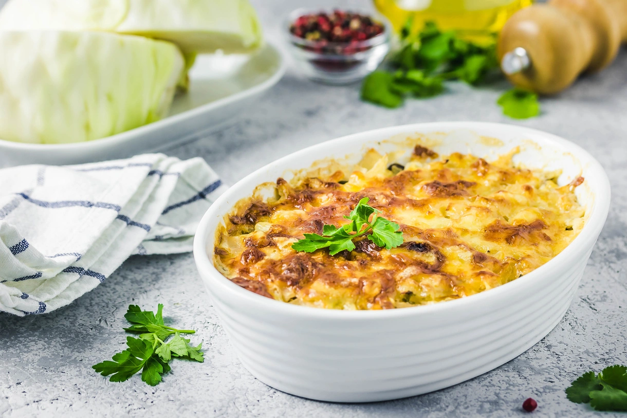 Kartoffelgratin med oksekød
