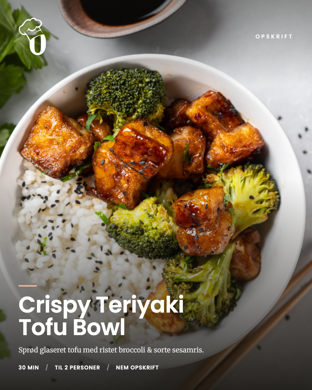 Crispy teriyaki tofu bowl