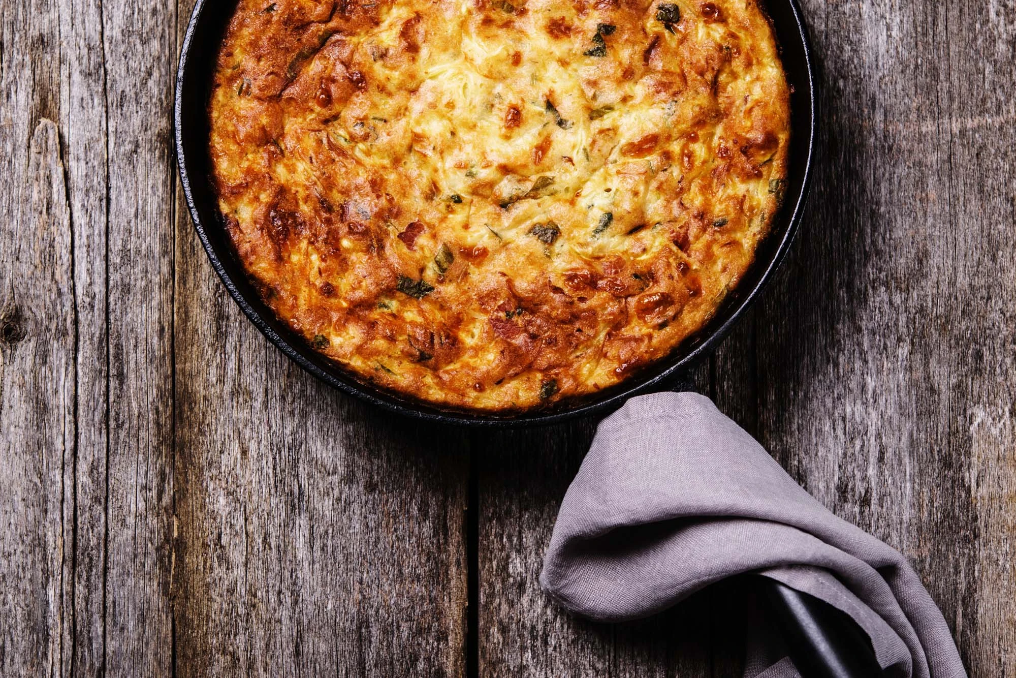 Bacontærte med porrer