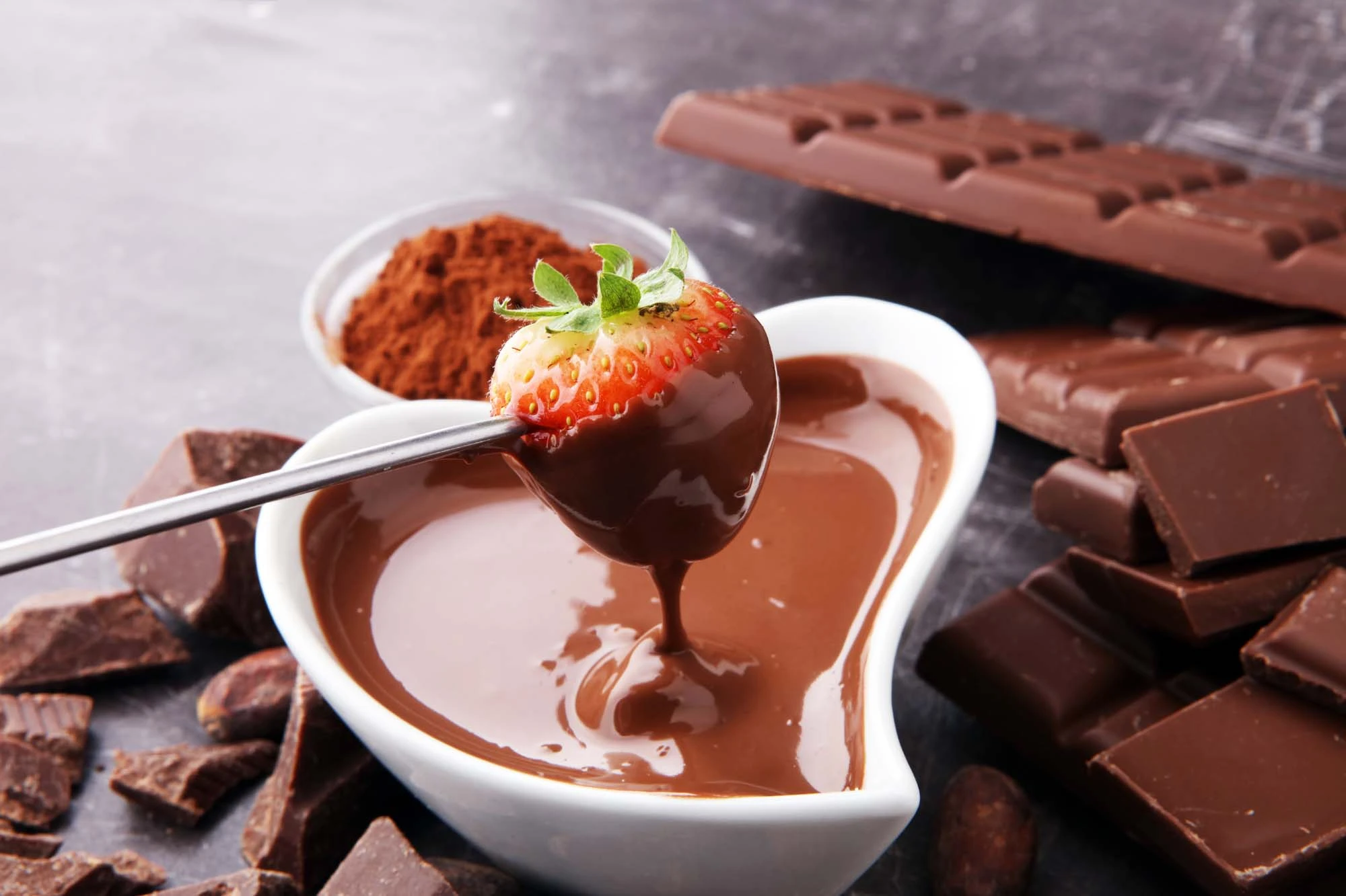 Jordbær med chokolade