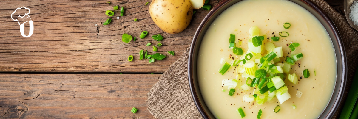 Kartoffel porresuppe med bacon