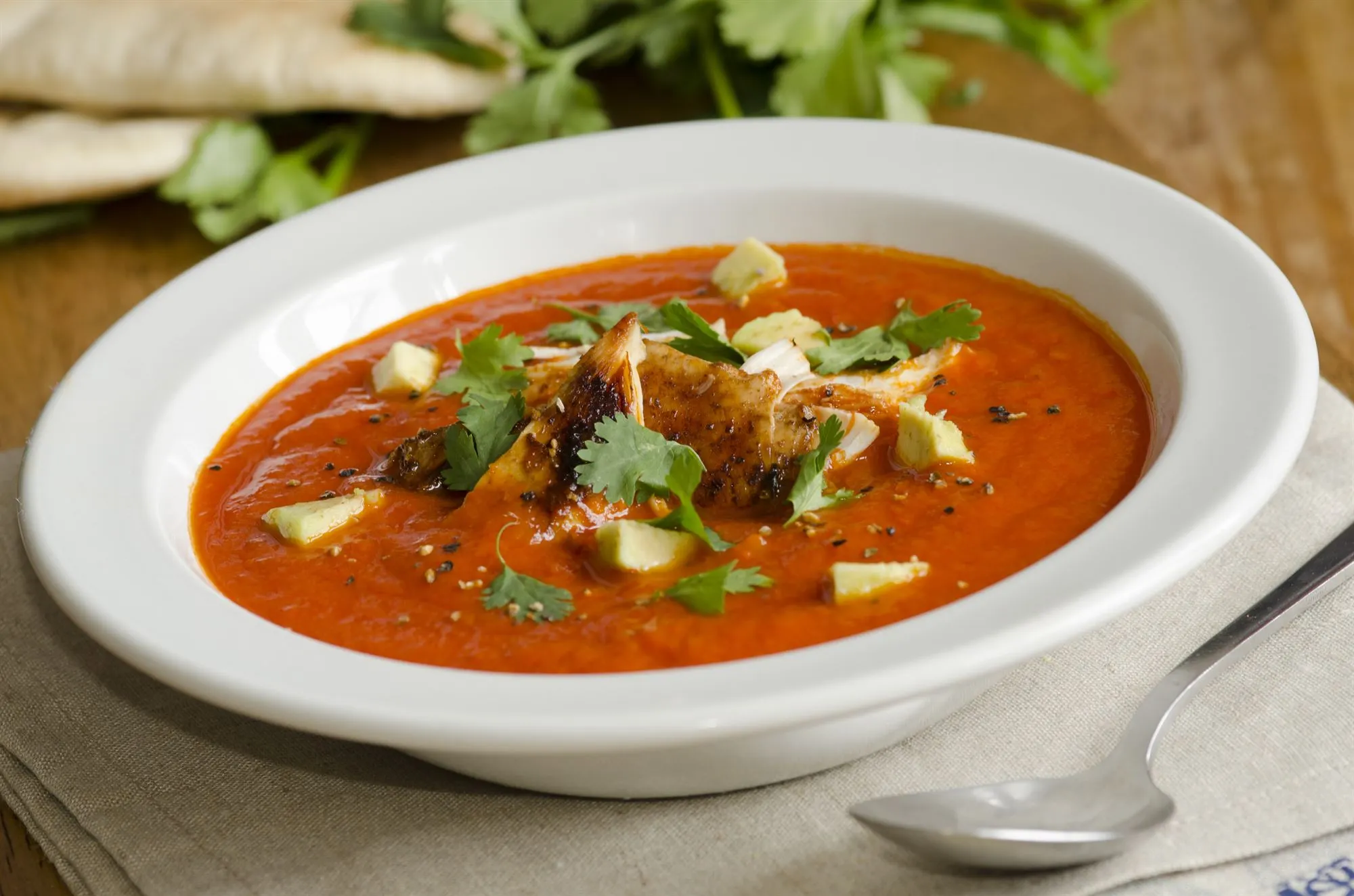 Mexicansk tomat- og kyllingesuppe