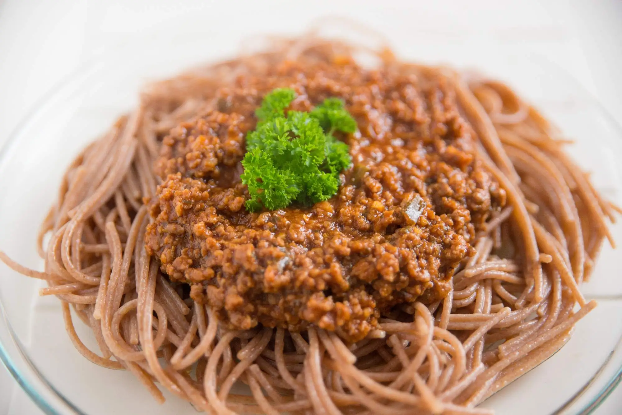 Pasta med kødsovs