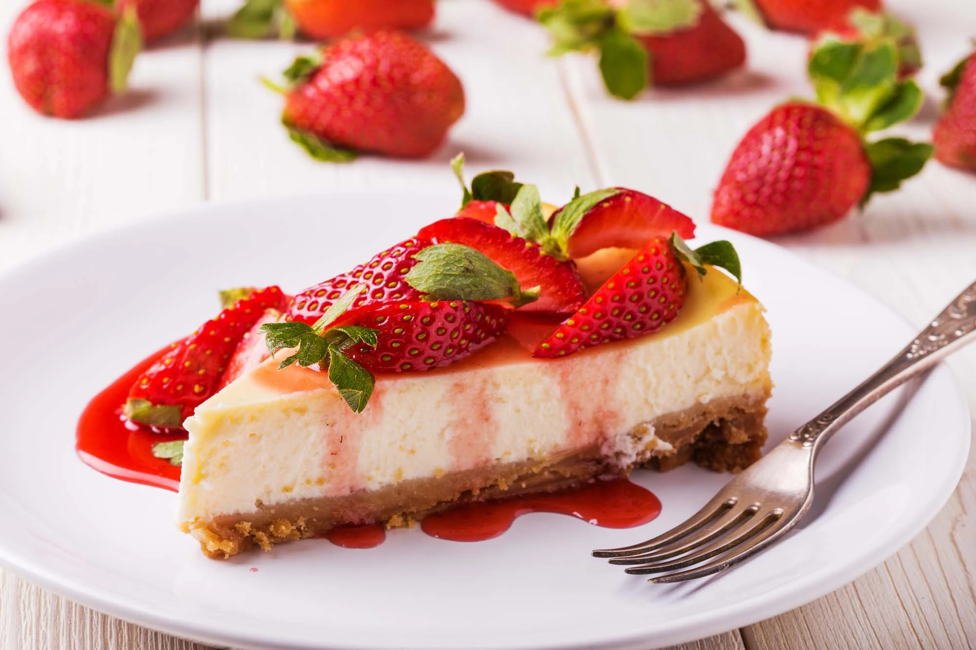 Jordbærcheesecake