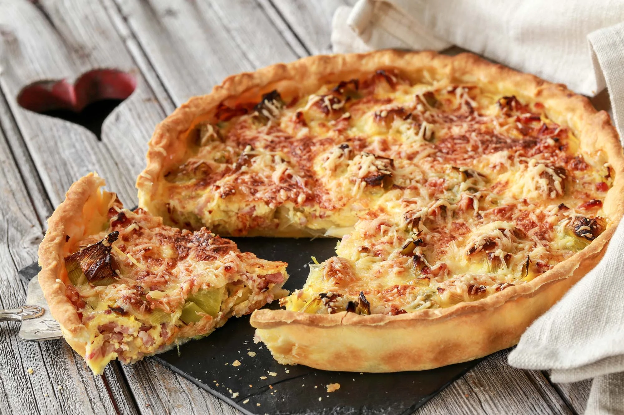 Porretærte med pasta