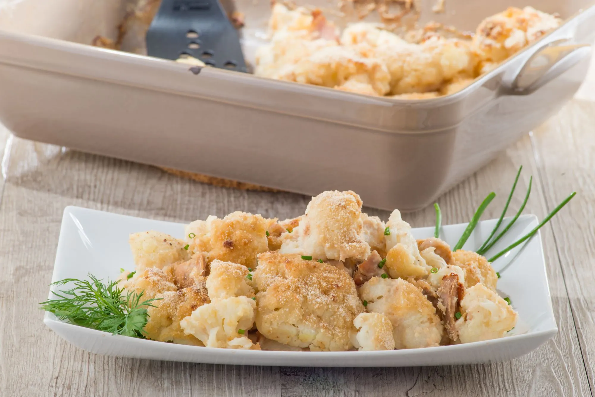 Farseret blomkål fad