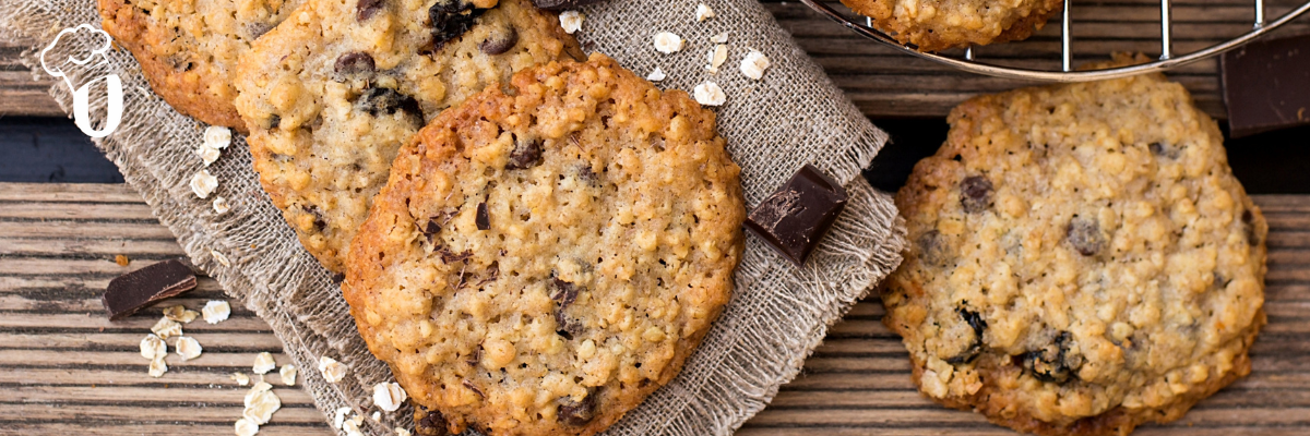 Småkager med havregryn og chokolade