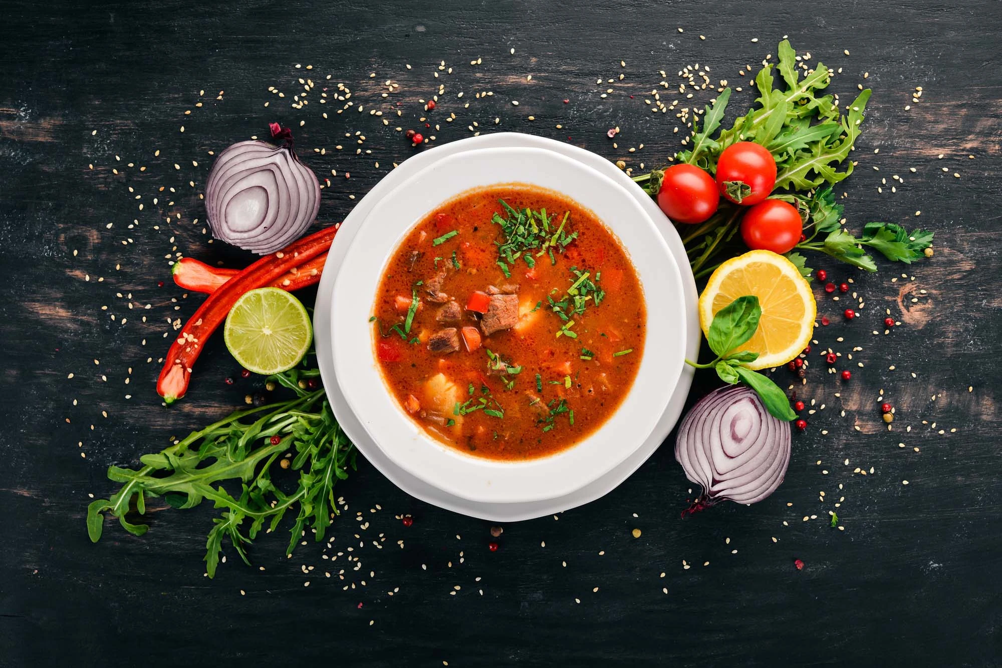 Oksekødsuppe
