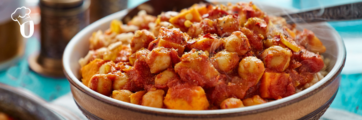 Kikærtegryde med kartofler og tomat