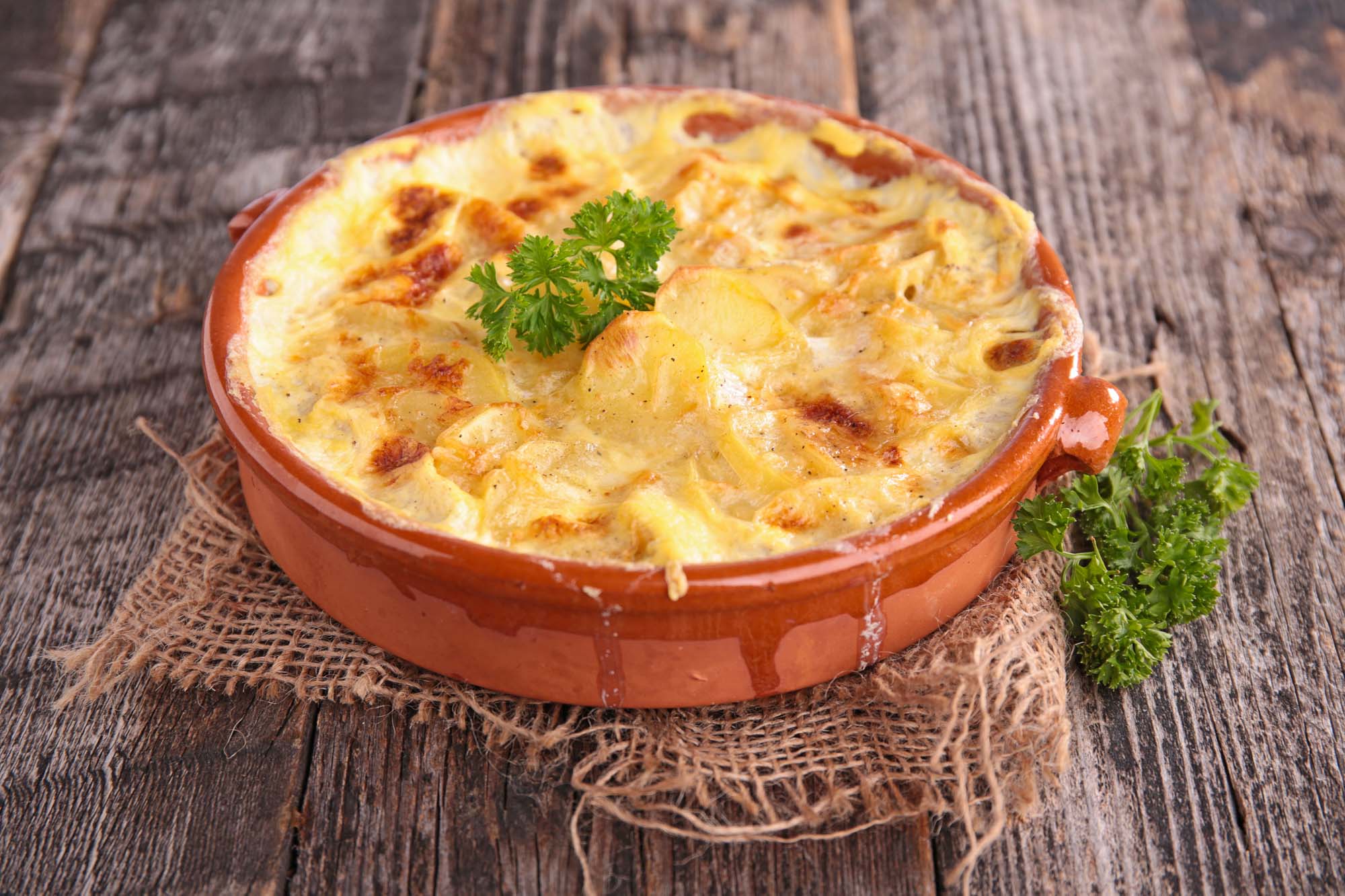 Kartoffel- og shiitakegratin
