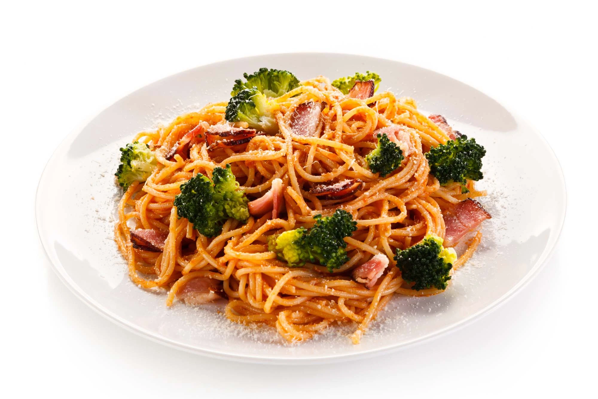 Pasta m broccoli og bacon