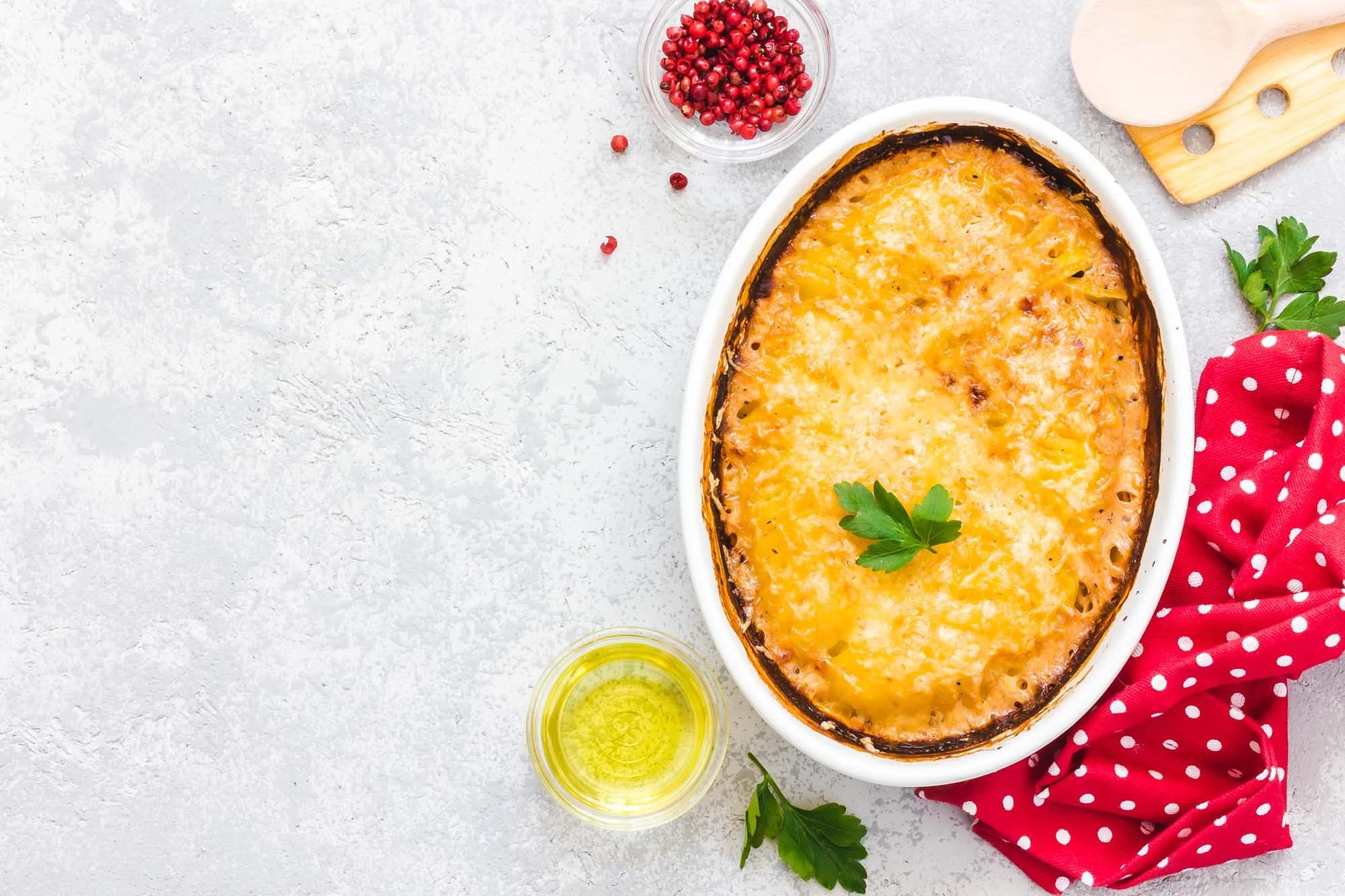 Blomkålsgratin med sprødt låg
