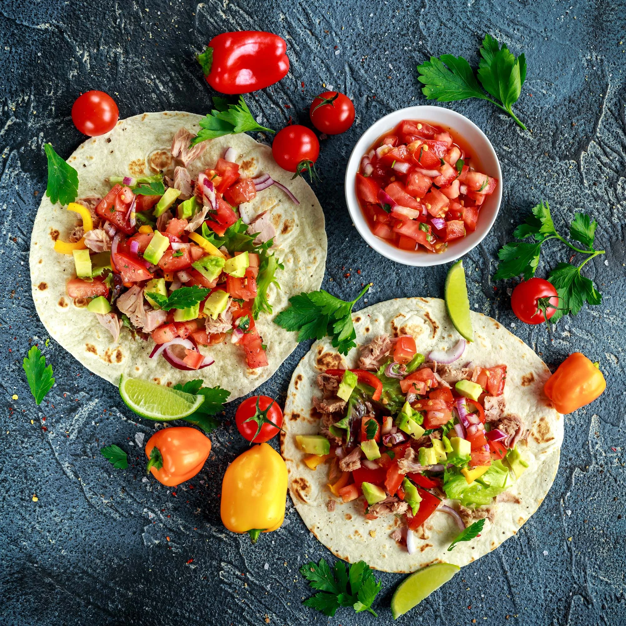 Majspandekager med tomatsalsa