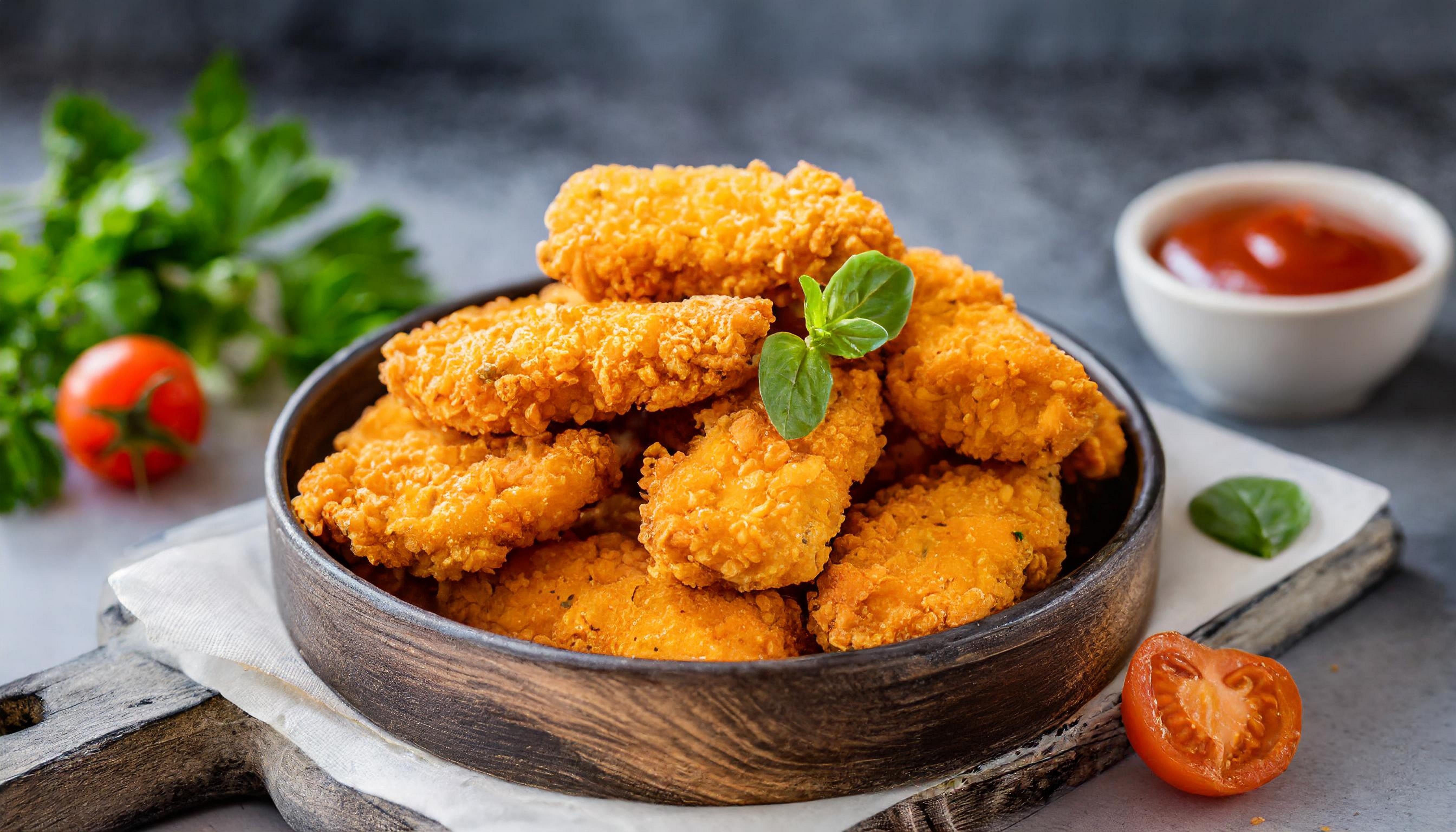 Kyllingenuggets med cornflakespanering i airfryer