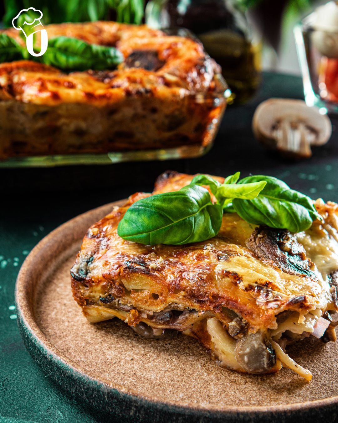 Grønsagslasagne med fuldkornsplader og hytteost