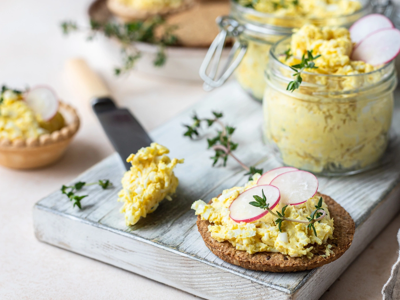 Æggesalat med hytteost